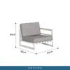 Sofá de Corda para Lazer ao Ar Livre Liga de Alumínio Pátio Jardim Tenda à Prova d'Água Proteção Solar Combinação de Sofá e Mesa de Centro para Sala Modelo
