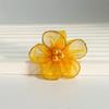 Flores de Cinta de Tela Flor de Ciruelo Flores para Zapatos Clavel Accesorios DIY Accesorios para Ropa Adornos Florales para el Cabello Pasadores Hechos a Mano