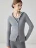 Suéter de punto de cachemira 100% con solapa favorecedora para mujer, 26 estilos nuevos, doble cremallera, chaqueta cárdigan de punto de cuello alto