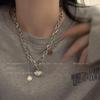 Doce legal garota quente aço titânio não desbota amor suéter colar feminino camiseta acessórios decorativos Nova corrente de suéter Hip Hop moda