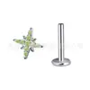 Pendientes de Aleación de Titanio F136 Nuevos Clavos para Hélice Auricular de Estrella de Ocho Puntas Completamente Diamantados Zirconia 5A Montados a Mano Joyería de Estrella Polar Tallada