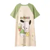 Camisón de Verano Delgado de Manga Corta para Niñas, Pijama Lindo para Niños, Verano, Niña Pequeña, Dibujos Animados, Niños Grandes, Princesa, Ropa para el Hogar