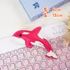 Llavero de cuero de dibujos animados de animales marinos, ballena y capibara de moda y creativos, exquisito accesorio para coche y colgante para mochila