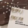 Pedrería para Uñas de Mariposa, Blanco Transparente, Varios Tamaños, Flor de Cinco Pétalos, Pedrería Versátil de Circonita para Decoración de Uñas, Pedrería de Resina para Uñas