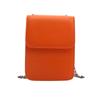 Bolso para Teléfono Móvil 2024 Nueva Moda Color Sólido Bolso de Hombro Textil PU Bolso de Cadena Moderno Combinable Bolso Cruzado para Mujer