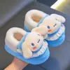 2025 Nuevas Pantuflas de Algodón de Invierno para Niñas Sanrio Cálidas y de Terciopelo Kuromi Para el Hogar Padre-Hijo Pantuflas de Algodón para Niños