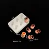 Molde Pequeño de Silicona para Comida y Juego, Adecuado para Hacer Bocadillos, Tartaletas de Huevo, Pasteles, Tartas y Figuras de Arcilla con Forma de Conejo