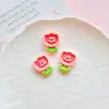Resina Fresco Dibujo Animado Fruta Comida Juguete Llavero Cuerda para el Cabello Accesorio DIY Zapato Crocs Parche de Flor