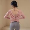 Nova Blusa Longa Solta e Respirável para Mulheres, Roupa de Tênis, Corrida, Fitness, Treinamento de Pilates, Top para Yoga Esportivo