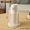 Estante de almacenamiento de vasos de papel de escritorio tienda de té con leche cafetería dispensador de vasos desechables estante de almacenamiento dispensador de agua avanzado