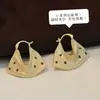 Pendientes Otoño/Invierno Franceses Diseño de Nicho Forma de Bolso Pendientes de Presión para Mujer Sensación de Alta Gama Pendiente Iluminador para el Viaje Diario Venta al por Mayor