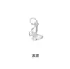 Plata de Ley S925 Hermoso Colgante Pequeño de Mariposa Pulsera de Cuerda con Cuentas Hecha a Mano DIY Colgante de Collar Pulsera Accesorios de Plata