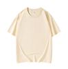 Camiseta Pesada de Hilo Doble de 26 Hilos, 290g, para Hombre, Algodón Puro, Color Sólido, Cuello Redondo, Ropa de Trabajo de Manga Corta para Hombre, Marca de Moda con Logo Estampado
