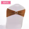 Flor Elástica para Respaldo de Silla, Funda Decorativa de Color Sólido para Respaldo de Silla, Moño, Aro de Correa con Hebilla de Diamante para Boda de Exposición