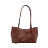 Bolsa Tote Grande de Tecido de Alta Qualidade com Pingente de Coração Couro Macio Bolsa Grande de Ombro Bolsa Simples de Mão para Trabalhadores de Escritório
