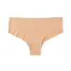 Roupa íntima feminina sem costura de seda gelada, peça única, respirável, secagem rápida, roupa íntima para yoga, cintura média, alta elasticidade, tamanho grande, calcinha de cobertura parcial do quadril
