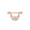 Zircón Mariposa Leche Uña Moda Sexy Seda Melocotón Corazón Colgante Anillo para Pezón Acero Inoxidable Joyería para Perforación Corporal