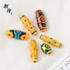 Ansioso Pelo Duradouro Pingente de Pérola Dzi de Nove Olhos Esmaltado Dourado Areia Vietnamita com Furo Acessório DIY Colar Corrente de Suéter