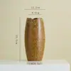 Vaso de Cerâmica Retrô Estilo Wabi-Sabi Shumen Flor Artificial Arranjo de Flores para Sala de Estar Decoração de Entrada de Luxo Leve de Alta Qualidade