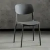 Silla de Comedor de Plástico para el Hogar Nórdico, Silla Sencilla de Ocio con Respaldo, Elegante Silla de Plástico para Escritorio y Negociación, Taburete para Exteriores