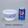 Lonchera desechable redonda de porcelana azul y blanca xyt, caja de embalaje para comida rápida para llevar, recipiente redondo de plástico, lonchera con tapa alta gruesa