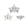 Venta Caliente Aretes Corona de Flores de Titanio F136 Clavos de Labio de Aleación de Titanio Clavos de Cartílago Auricular Clavos Cocleares Joyería para Perforación Corporal