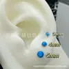 Aretes de Ópalo de Aleación de Titanio, Clavos para Hélice de Hueso de Oreja con Base Plana de Ópalo, Fabricantes de Joyería para Piercings, Venta al por Mayor Transfronteriza
