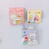 Paquete de 40 pañuelos pequeños infantiles con diseño de dibujos animados, portátiles, impresos, hechos de pulpa de madera virgen, adecuados para uso tanto seco como húmedo