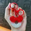 Chaveiro Coração Cheio de Diamantes Vazado Criativo Diamante Amor Chaveiro de Carro Portátil Pingente de Bolsa para Estojo de Fone de Ouvido