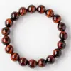 Runya Cristal Cristal Natural Piedra Ojo de Tigre Rojo Pulsera de Piedra Ojo de Tigre Rojo Llama para Hombres y Mujeres Venta al por Mayor de Fábrica