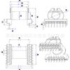 Esqueleto de alta frecuencia ER4045 esqueleto de transformador ER4045 esqueleto de comunicación ranura única horizontal 8+8 pines altura