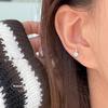 Aretes de Planeta de Diamante de Plata Esterlina 925 Diseño Nicho Moda Coreana Combinable de Alta Gama Aretes de Lujo Ligero Aretes