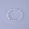 Boting Pulsera de Cristal Blanco Natural 7A Pulsera de Bolas Redondas de un Solo Círculo 6-20 Círculo Único Pura y Simple Unisex Transparente Al por Mayor