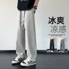 Pantalones Casuales de Lino Hielo Seda Verano 2026 Estilo Nuevo con Diseño Curvo