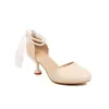 Elegantes Sandalias de Encaje con Punta Bordada Tacones de Aguja Talla Talla Zapatos de Comercio Exterior