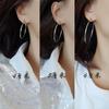 Brincos de Círculo Estilo Minimalista Cool, Argolas Exageradas Europeias e Americanas para Mulheres, Brincos de Pino Argola Grande da Nova Moda Tendência