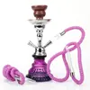 Fabricantes Transfronteiriços Fornecem Pequeno Narguilé de Gancho Duplo Conjunto de Fumar de Ferro Novo Tubo de Vidro Shisha Hookah