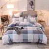 Juego de Cuatro Piezas de Algodón 100% Puro Clase A Espesado Cepillado Otoño e Invierno Juego de Cama Venta al por Mayor desde Fabricante Transfronterizo