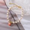 Pulsera de Cristal de Moda Simple Estilo Nuevo Japonés y Coreano de Verano Pulsera de Perlas Barrocas Lindas para Niña ins Chanel