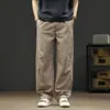 Pantalones Casuales de Verano para Hombre 2026 Nuevo Diseño Adelgazantes Caídos Pantalones de Trabajo Sueltos de Pierna Ancha Caqui