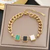 Centenas de Pulseiras Meichen Europeias e Americanas Ouro 18K Não Desbota Aço Titânio Femininas Simples e Versáteis Ins Personalizadas Moda Joias de Mão