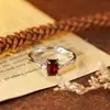 Anillo de Citrino Amatista Tanzanita Topacio Natural Plata de Ley S925 Piedra Preciosa Color Cubo de Azúcar Anillo para Mujer Venta al por Mayor de Fábrica