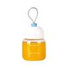 Taza Gordita Linda Alto Valor de Belleza Gordita Mini Portátil Vaso de Agua Vidrio Borosilicato Alto con Escala Vaso Agitador