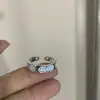 Dulces y Frescos, Felices Todos los Días, Elige Anillos Gruesos de Cara Sonriente con Esmalte de Colores, Estilo Coreano Ins Anillos de Estilo Francés