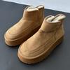 2025 Nuevo Estilo Otoño Botas de Nieve de Suela Gruesa Talla Grande Zapatos Cortos para Mujer Venta al por Mayor de Comercio Exterior