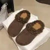 Faixa de Cabelo Ondulado Fashion Retrô Temperamento Chinelos Preguiçosos Moda Feminina Versátil Fosco Salto Baixo Bico Redondo Meio Chinelo Casual
