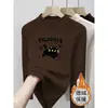 Camiseta de Manga Larga con Cuello Semi Alto para Niña 2026 Otoño/Invierno Mediana y Grande Infantil Ajustada Cálida Capa Interior con Estampado Camiseta Base