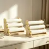 Adereços de Exibição de Joias de Alta Qualidade Suporte de Pulseira Rosa de Veludo de Três Camadas Suporte de Exibição de Joias de Pulseira Adereços de Armazenamento de Enfeites