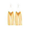 Pendientes de Borlas Europeos y Americanos de Estilo Étnico Transfronterizos Amazon, Pendientes de Botón de Semillas Únicos Hechos a Mano de Alta Gama, Accesorios para Mujer de Nicho