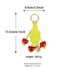 Llavero de cereza Luo Jia en stock, accesorio para bolso, llavero simple y elegante con decoración de cereza tridimensional